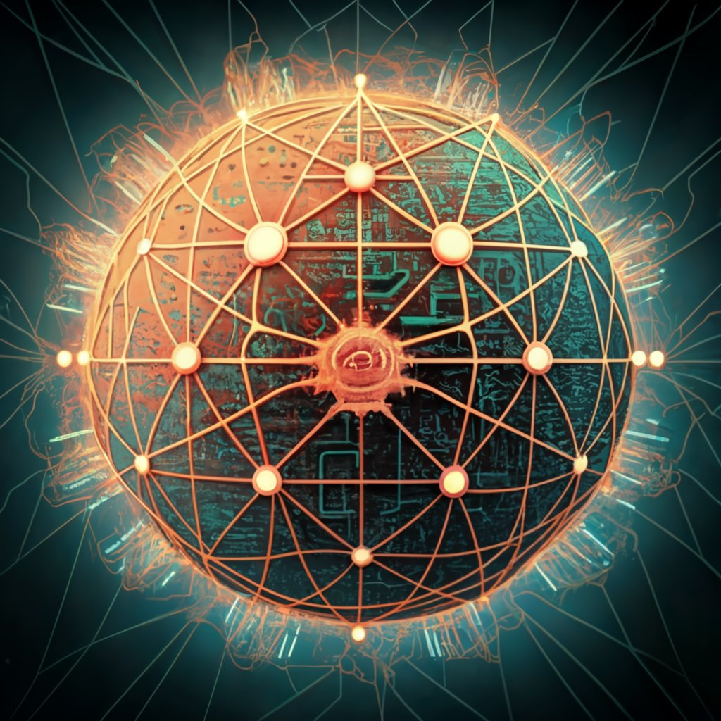 Digital visualization of a global network, symbolizing interconnected IT solutions and smart technologies for Sharjah and UAE industries.